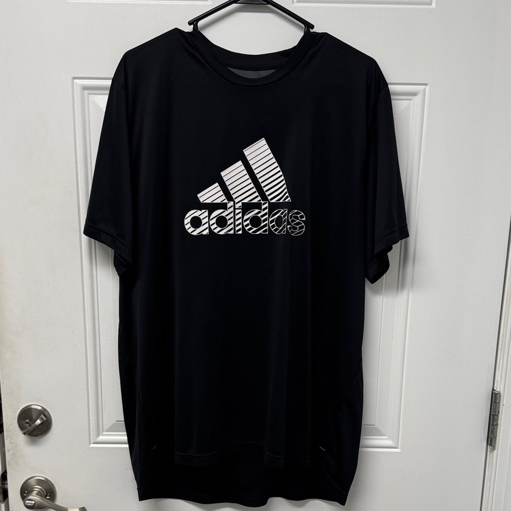 Adidas Men's Black Tee with Logo